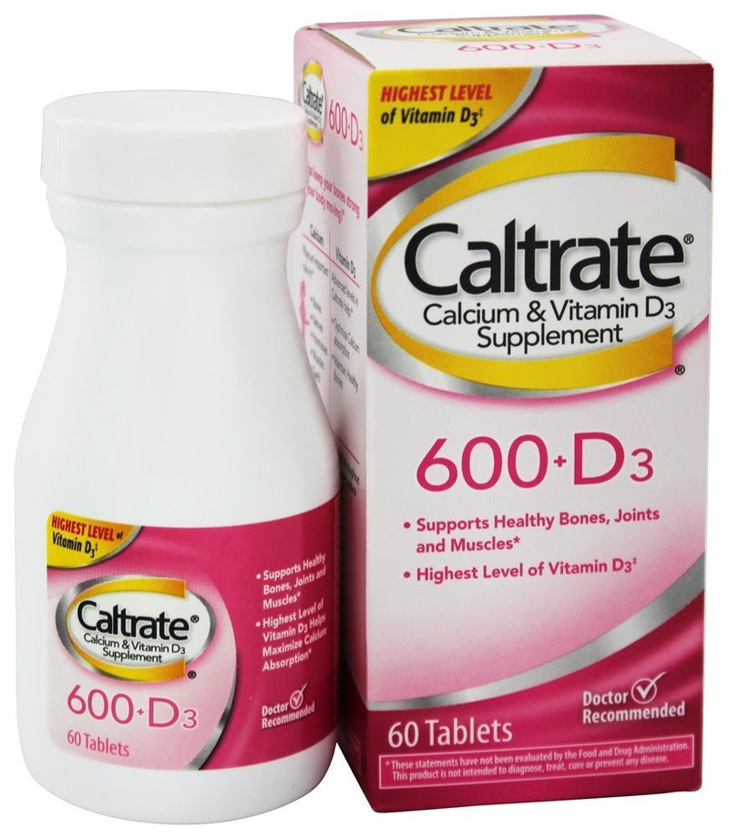 Caltrate 600+D Calcium 60 Tablets