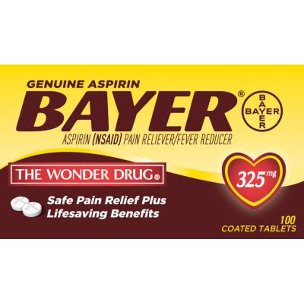 Bayer Aspirin 325mg 100 Tablets
