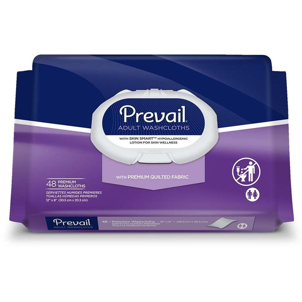 Prevail Premium Washcloths, Quilted, Softpack, 48 count