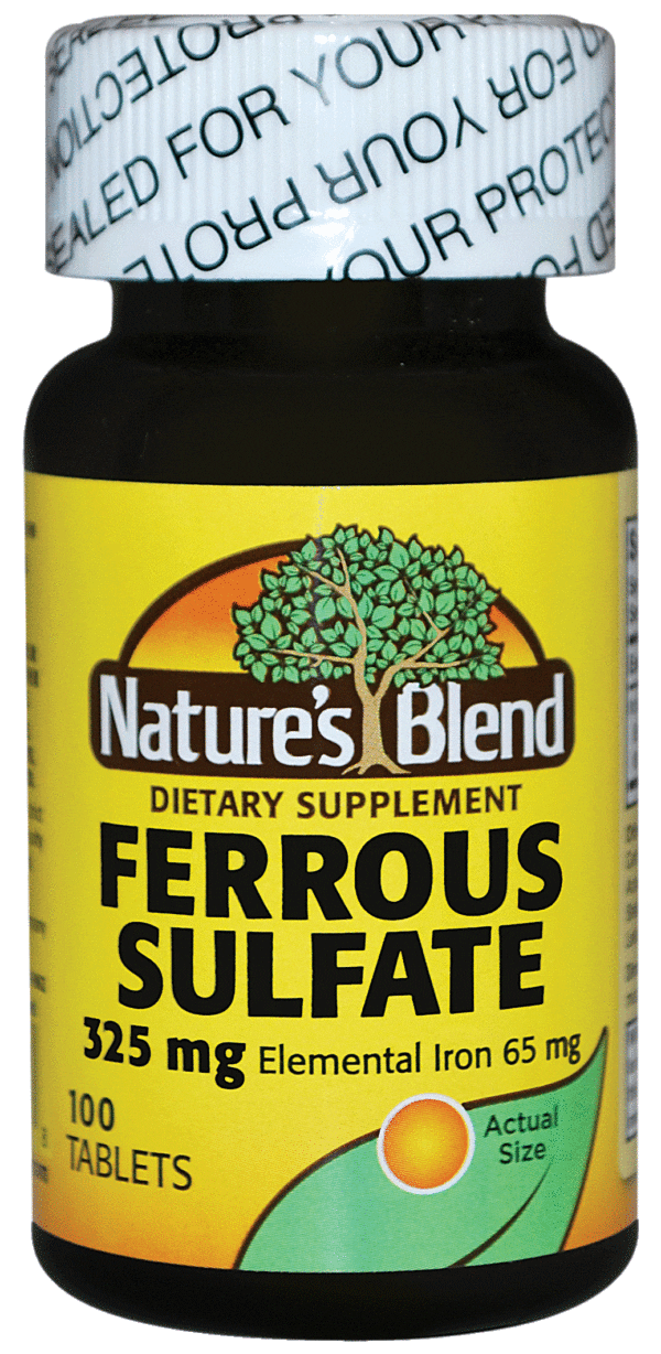 Nature's Blend Ferrous Sulfate 325 mg Tablets