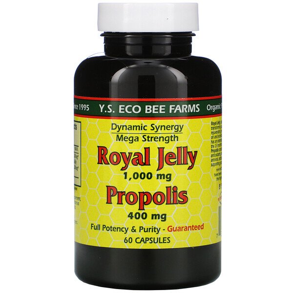 Y.S. Eco Bee Farms Royal Jelly Propolis 400 Mg Capsules