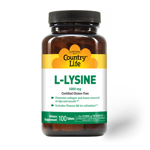 Country Life L-Lysine 1000 mg 100 Tablets