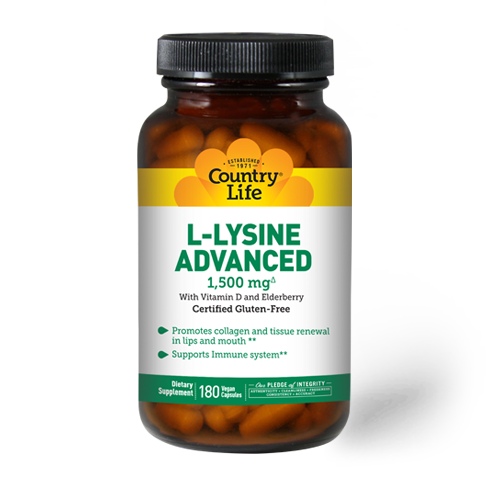 Country Life L-Lysine Advanced 180 Vegan Capsules