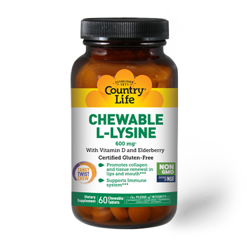 Country Life Chewable L-Lysine 60 Chewable Tablets