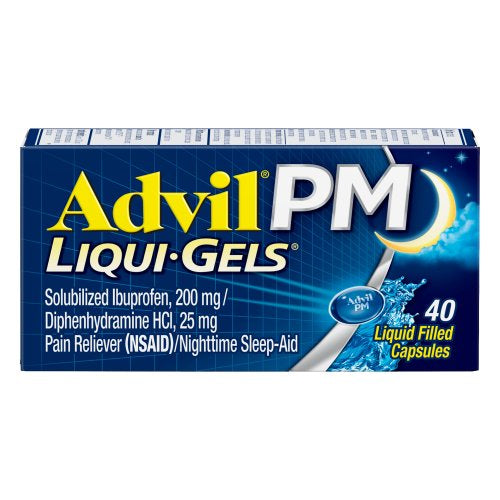 Advil PM Liqui-Gels Pain Reliever and Nighttime Sleep Aid 200mg 40 ct