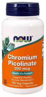 Now Chromium Picolinate 200Mcg 100 Vegetable Capsules