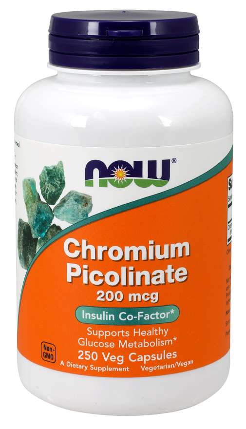Now Chromium Picolinate 200Mcg 100 Vegetable Capsules