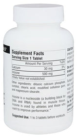 Fuente Naturals Inosina 500 mg 120 tabletas