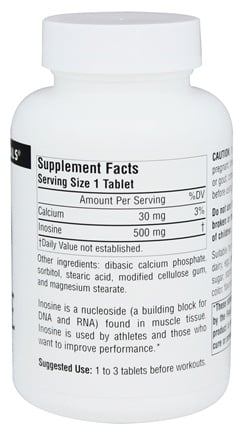 Source Naturals Inosine 500 Mg 120 Tablets