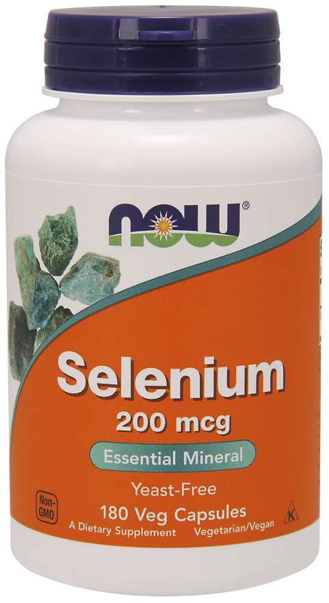 Now Selenium 200mcg 180 Vegetable Capsules