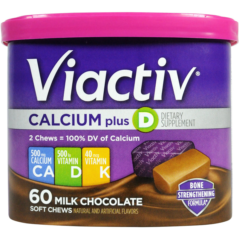 ViaCtiv Calcium más chewables de chocolate