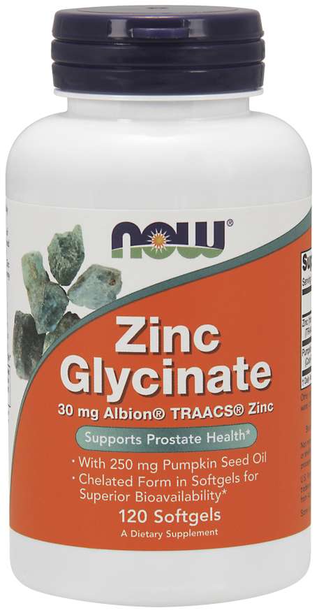 Now Zinc Glycinate 30mg 120 Softgels