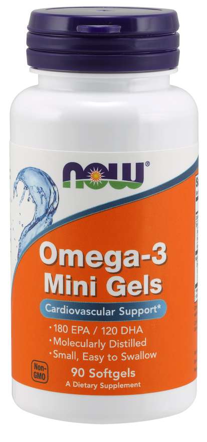 Ahora omega-3 500 mg 180 mini softgels