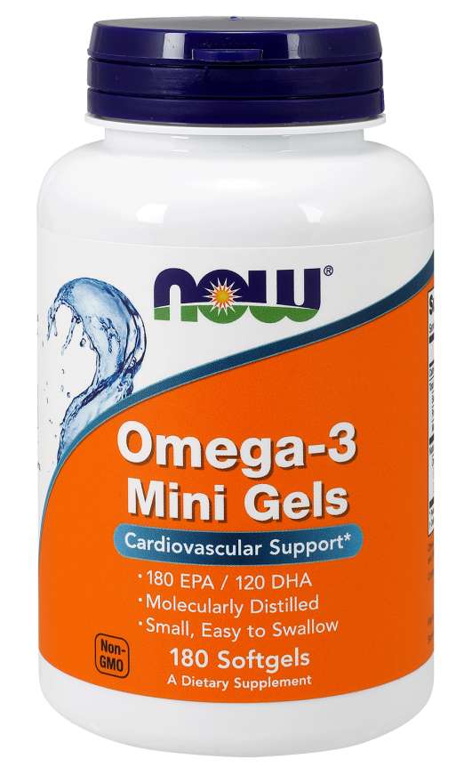 Now Omega-3 500 mg 180 Mini Softgels