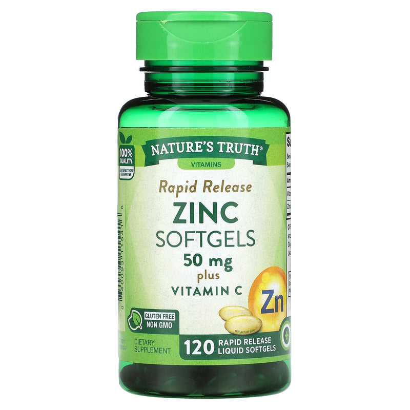 La verdad de la naturaleza zinc con vitamina C 50mg 120 Softgels