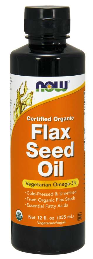 Now Flax Seed Oil Organic 12 fl.oz.