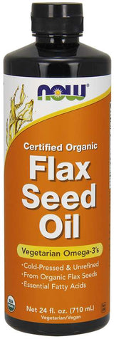 Now Flax Seed Oil Organic 12 fl.oz.