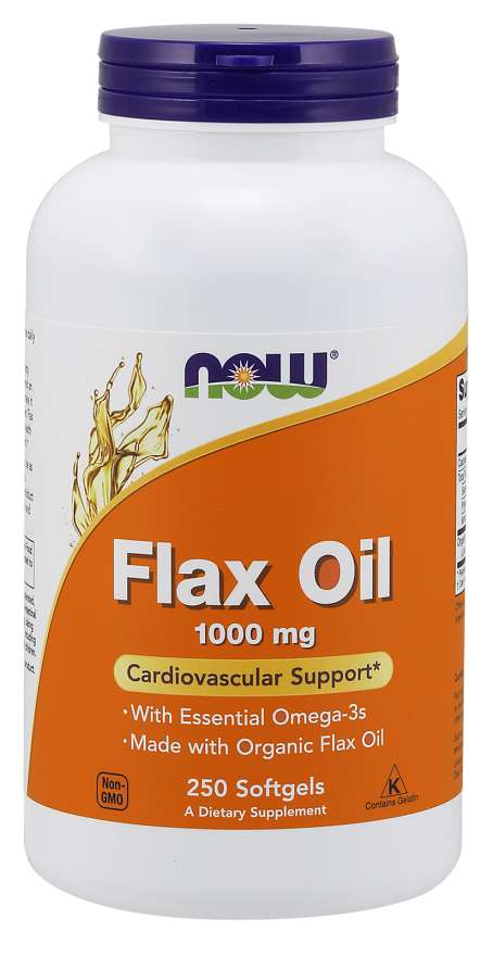 Now Flax Oil Organic 1000mg Softgels