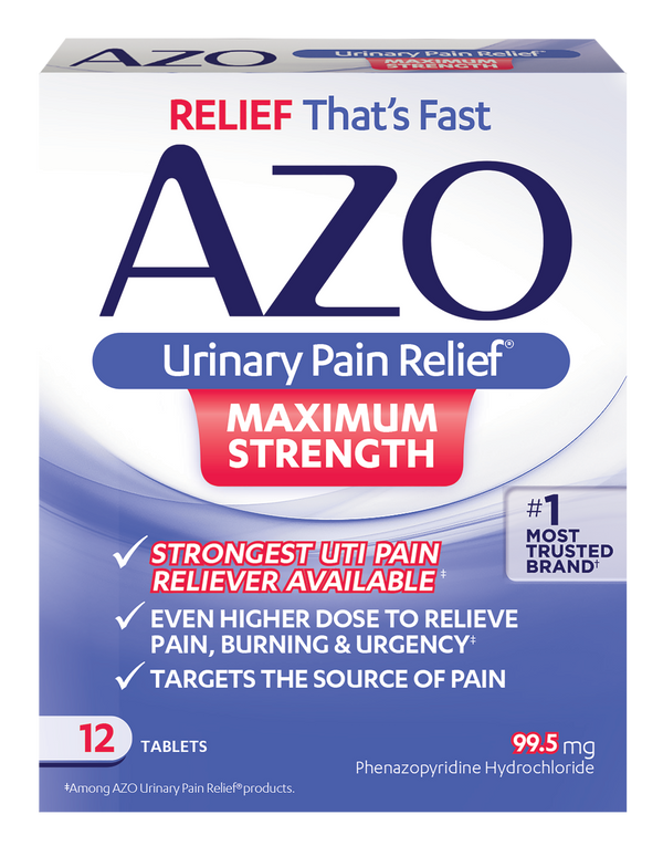 AZO Urinary Pain Relief Maximum Strength 12 Tablets