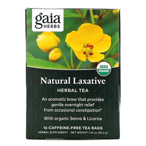 Gaia Natural Laxative Herbal Tea Bags 16 ct