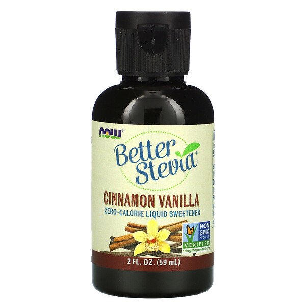 Now Better Stevia Liquid 2 Oz Cinnamon Vanilla