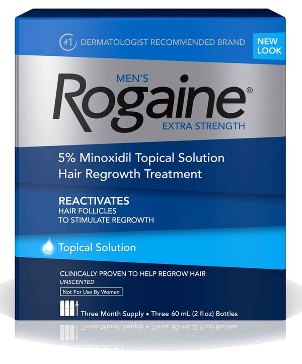 Rogaine Men's 5% Minoxidil Solution 2oz 3 Bottles