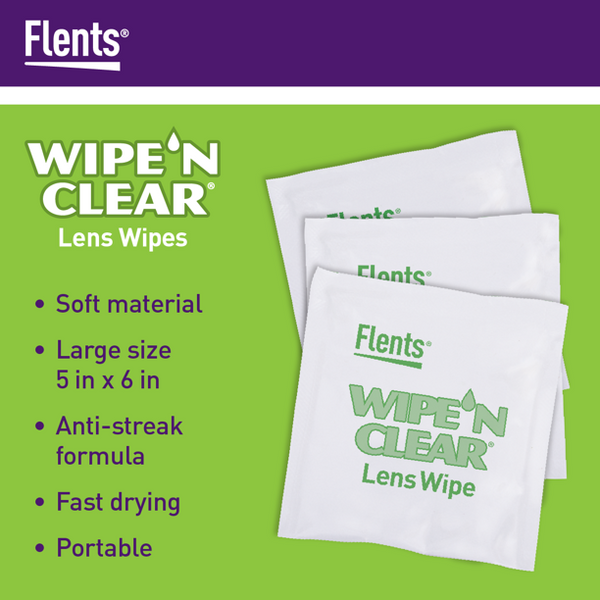 Flents Wipe 'n Clear¨ Lens Wipes Biodegradable
