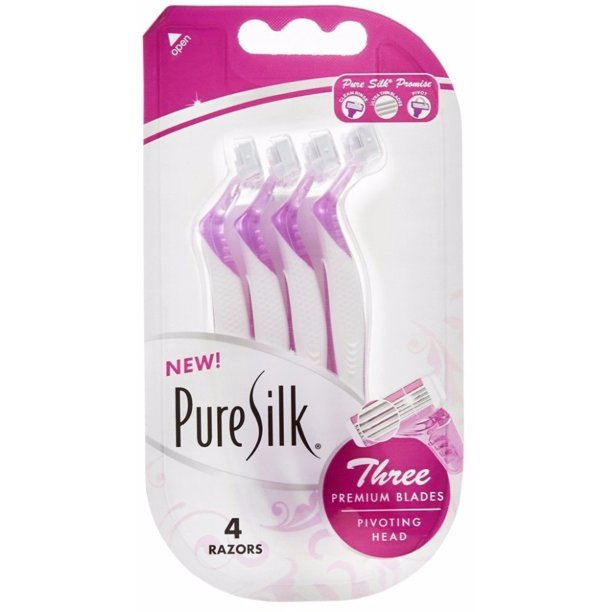 Pure Silk Premium desechable Tres Razor 4 EA