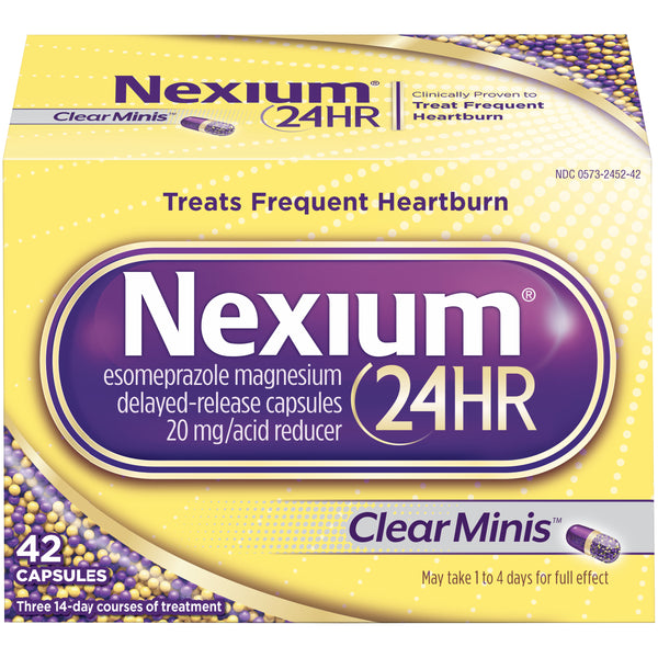 Nexium 24HR Clear Mini Delayed Release Heartburn Relief Capsules, 20mg Esomeprazole