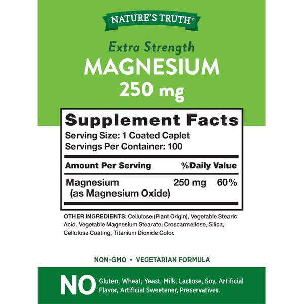 Nature's Truth Magnesium 250 mg 100 Caplets