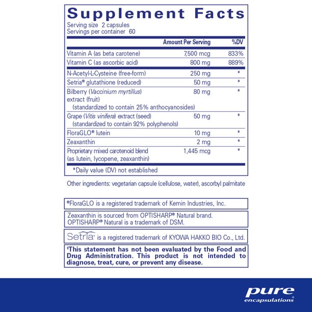 Pure Encapsulations Macular Support Formula 120 Capsules