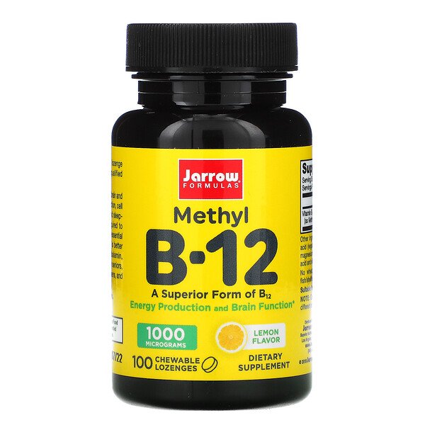 Jarrow Formulas Methyl B-12 Lemon 5000 mg