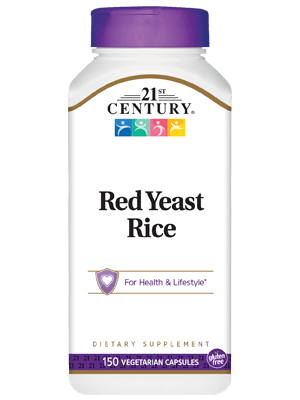 21St Century Red Yeast Rice 150 Vegetable Capsules