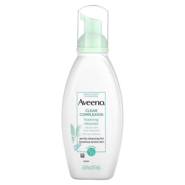 Cleanser de espuma de tez transparente de Aveeno 6 oz