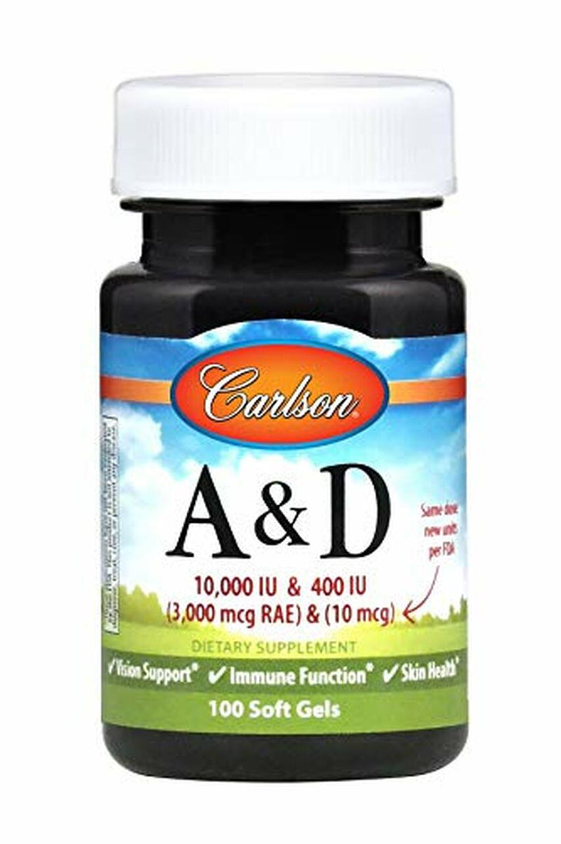 Carlson Vitamin A & D 10000/400 Softgels
