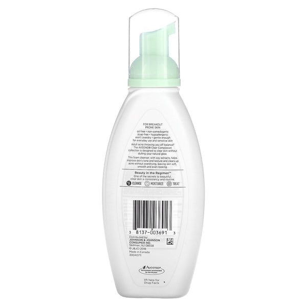 Cleanser de espuma de tez transparente de Aveeno 6 oz