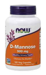 Now D-Mannose 500mg 120 Vegetable Capsules