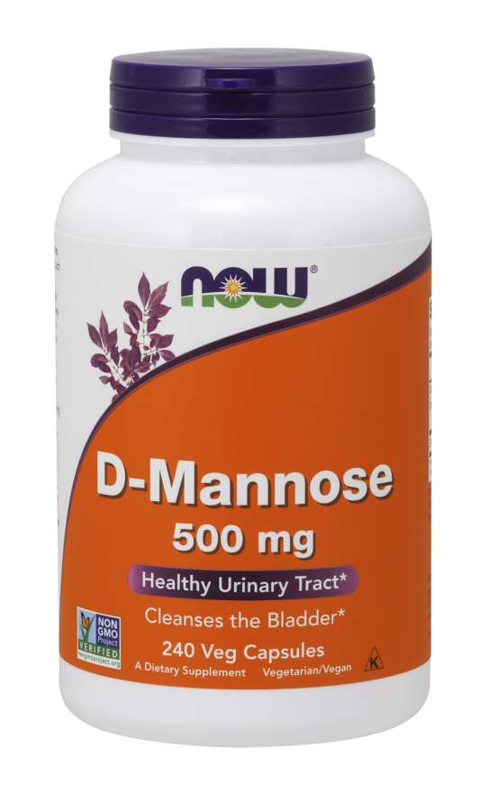 Now D-Mannose 500mg 120 Vegetable Capsules