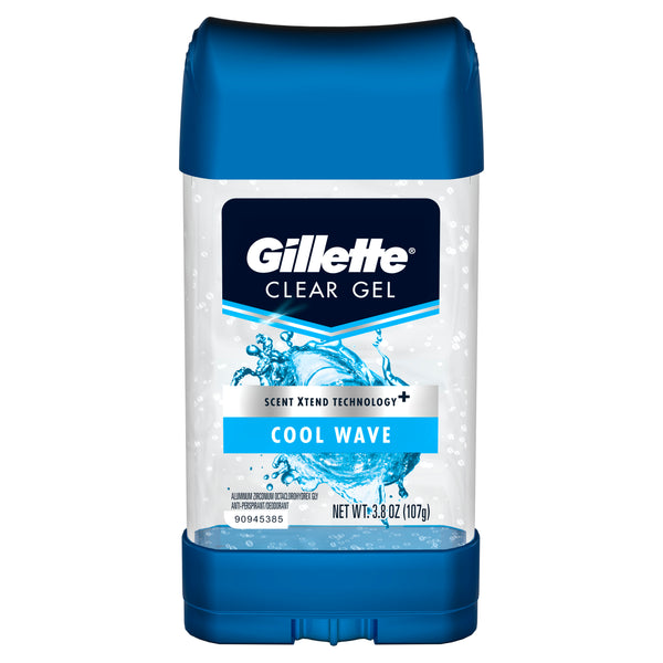 Gillette Cool Wave Clear Gel Men's Antiperspirant and Deodorant 3.8 oz