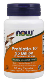 Now Probiotic-10 25 Billion 100 Vegetable Capsules