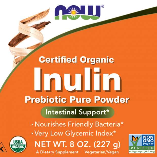 Now Inulin Prebiotic Pure Powder 8 oz