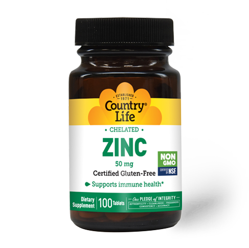 Country Life Chelated Zinc 100 mg Tablets