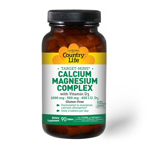 Country Life Calcium Magnesium Complex with Vitamin D3 90 Tablets
