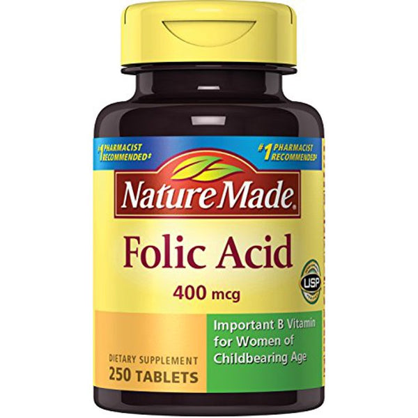 Nature Made Folic Acid 400 mcg 250 Tablets