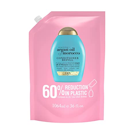 OGX Renovación + Aceite de argán del acondicionador Marruecos Cabello de recarga, 36. Oz