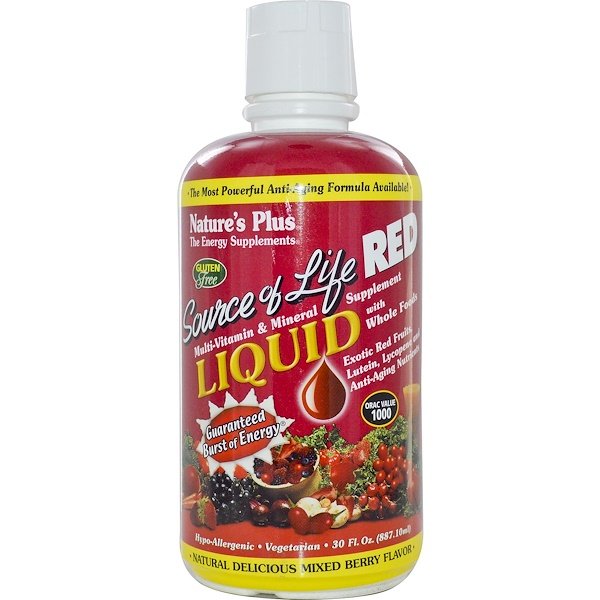 Nature's Plus Source of Life Red Liquid Multi Vitamin Berries