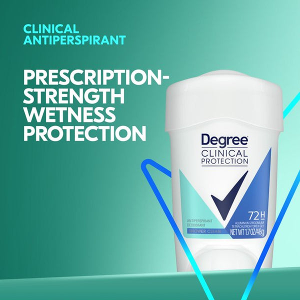 Degree Women Clinical Strength Deodorant Shower Clean 1.7 oz