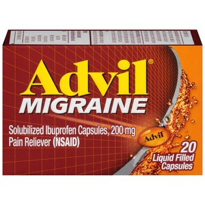 Advil Migraine Pain Reliever 200mg. 20 Liquid Filled Capsules