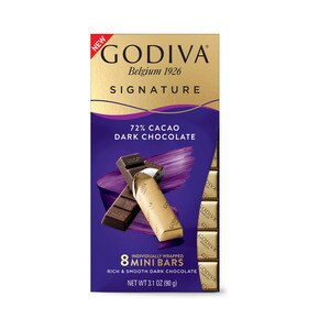 Godiva Dark Chocolate 72% 8 mini barras