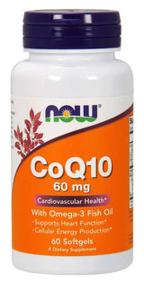 Now Coq10 60mg With Omega-3 120 Softgels